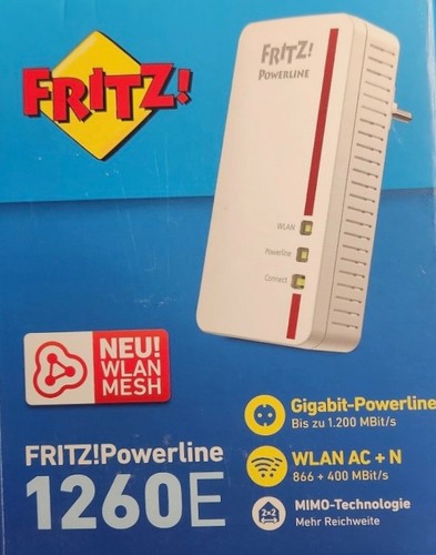 Avm fritz powerline 1260e - fritz,